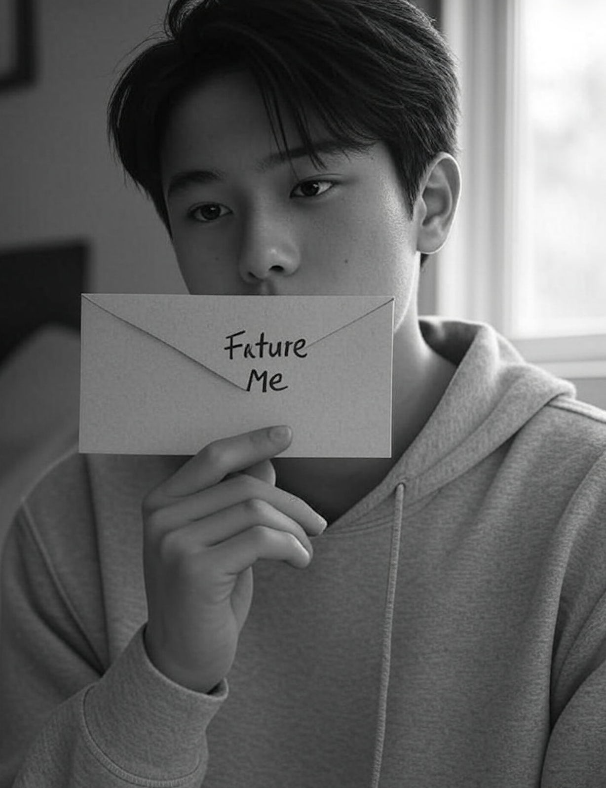 Person holding Future Me letter